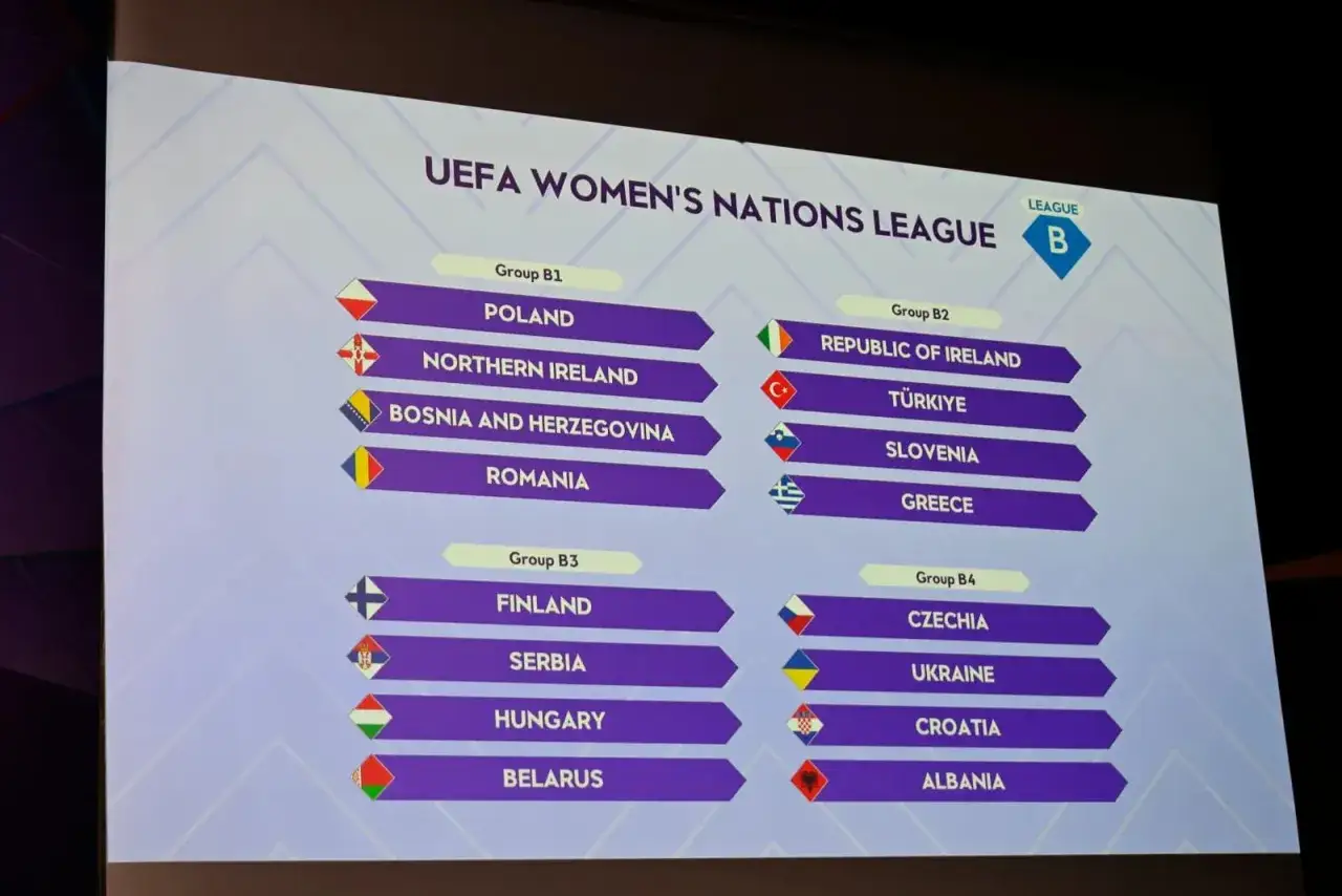 Wyniki losowania Ligi Narod&oacute;w Kobiet UEFA. Polska w grupie B1 z Irlandią P&oacute;łnocną, Bośnią i Hercegowiną oraz Rumunią.